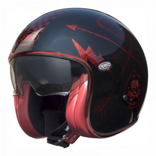 Casque Premier VINTAGE NX - Rouge / Chrome