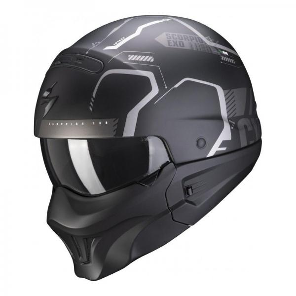 Casque Scorpion EXO COMBAT EVO RAM MAT - Noir / Argent