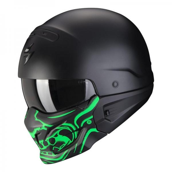 Casque Scorpion EXO COMBAT EVO SAMURAI MAT - Noir / Vert