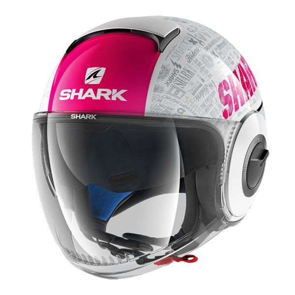 Casque Shark NANO TRIBUTE-RM - Blanc / Violet / Gris