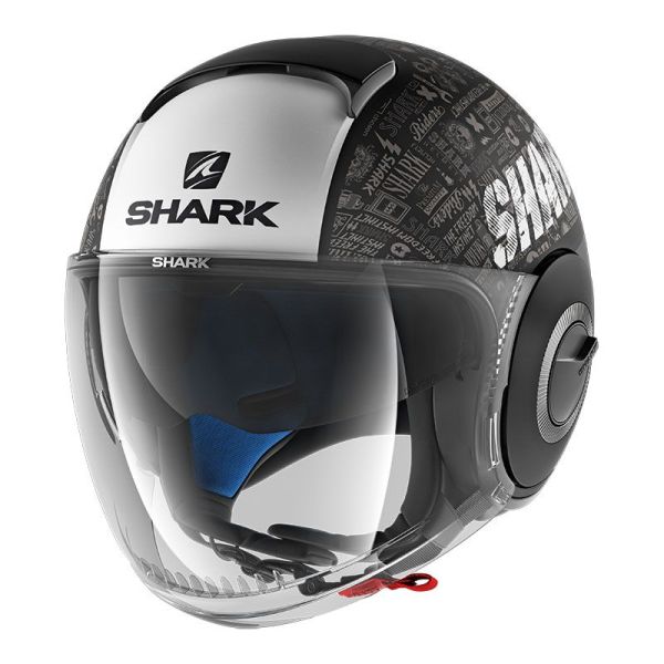 Casque Shark NANO TRIBUTE-RM - Noir / Blanc / Gris