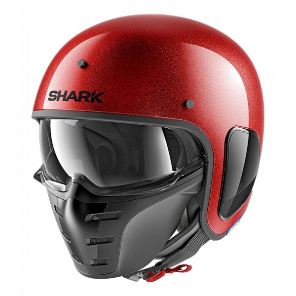 Casque Shark S-DRAK BLANK GLITTER - Rouge