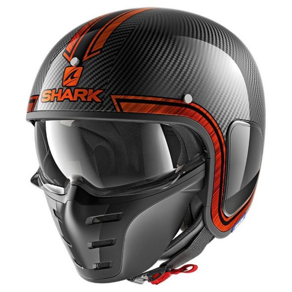 Casque Shark S-DRAK VINTA - Carbone / Chrome / Orange