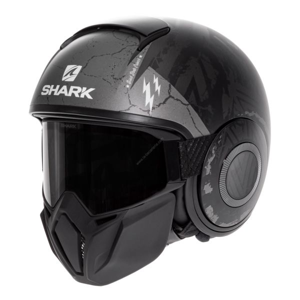 Casque Shark STREET DRAK CROWER MAT - Noir / Argent