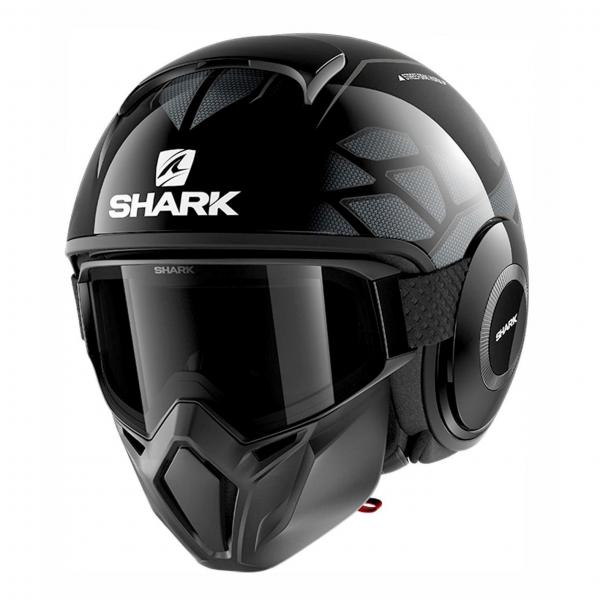 Casque Shark STREET DRAK HUROK - Noir / Argent