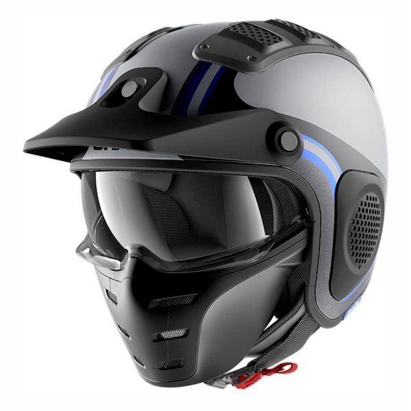 Casque Moto SHARK X-DRAK HISTER MAT KAO - Taille XS, Noir/orange, Fibre De Verre - Écran Anti-buée/rayures, Boucle Micrométrique