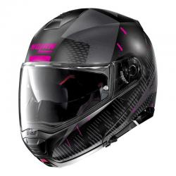 Casque Nolan N100-5 HILLTOP N-COM MAT - Noir / Fushia