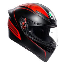 Casque AGV K-1 WARMUP MAT - Noir / Rouge