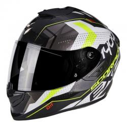 Casque Scorpion EXO-1400 AIR TRIKA - Blanc / Noir / Neon Jaune