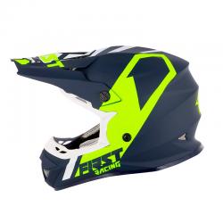 Casque First Racing K2 POLYCARBONATE - Bleu / Jaune Fluo