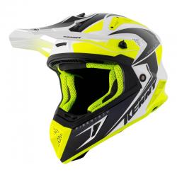 Casque Kenny TITANIUM GRAPHIC - Blanc / Noir / Jaune Fluo