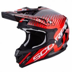 Casque Scorpion VX-15-EVO AIR SIN - Noir / Neon Rouge