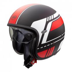 Casque Premier VINTAGE BL92 MAT - Noir / Blanc / Rouge