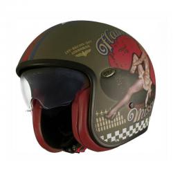 Casque Premier VINTAGE PIN UP MILITARY MAT - Vert